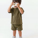 Toddler 2-Piece Organic Cotton Lounge Set – Olive